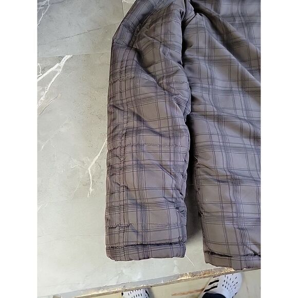 Billabong Mens Jacket Zip Up Coat Size M Brown Plaid Fleece Lined - Picture 10 of 12